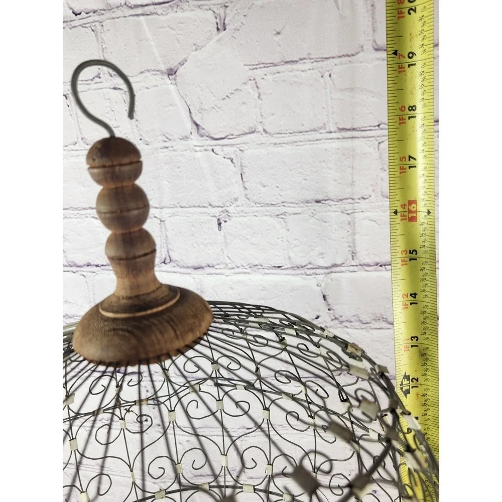 Antique Victorian Style Bird Cage Wood & Wire Hot Air Balloon 19th Century